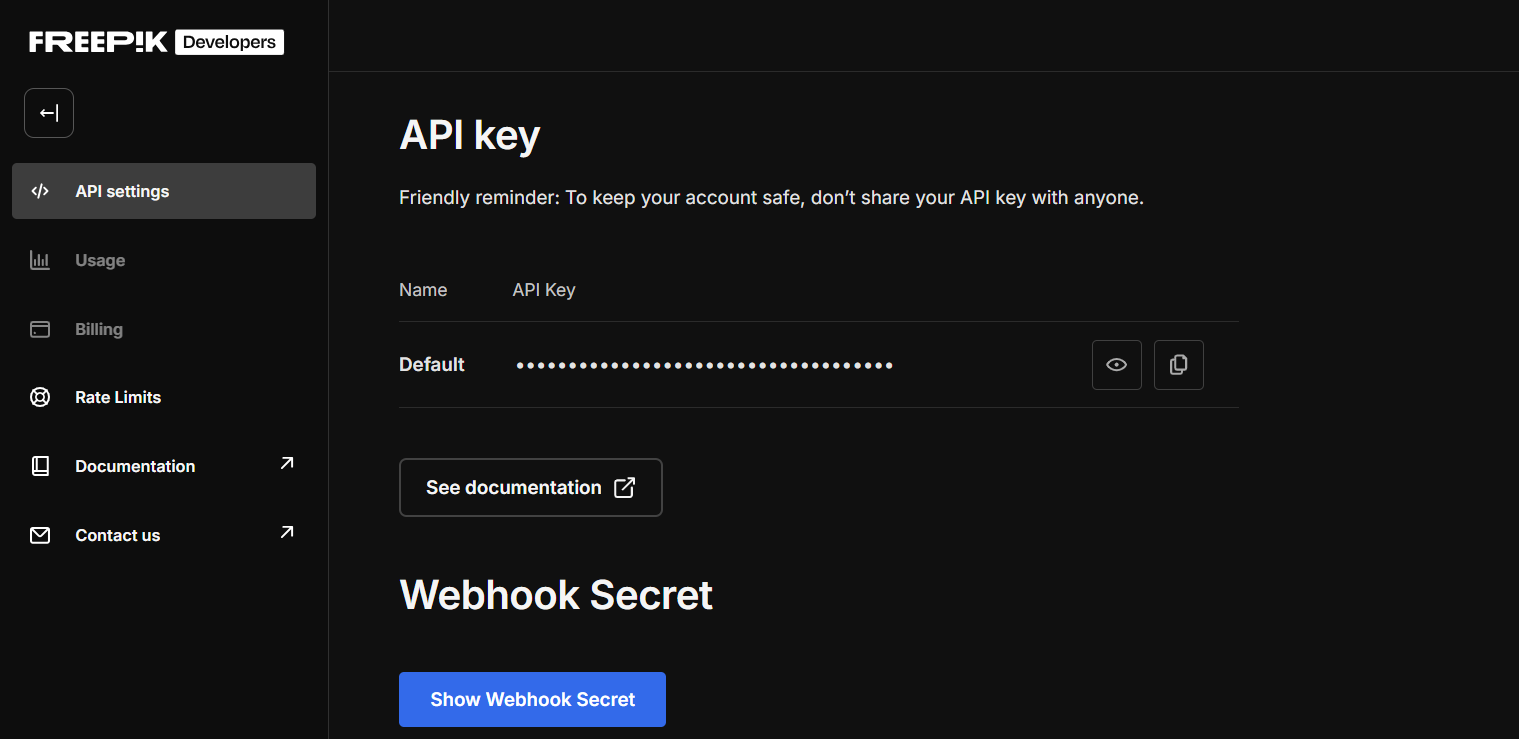 Freepik Api Key